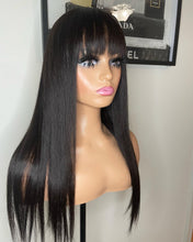 Load image into Gallery viewer, Human straight hair wig with bang!
